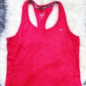 Nike Dri-Fit Miler Pink Running Tank Size Med
